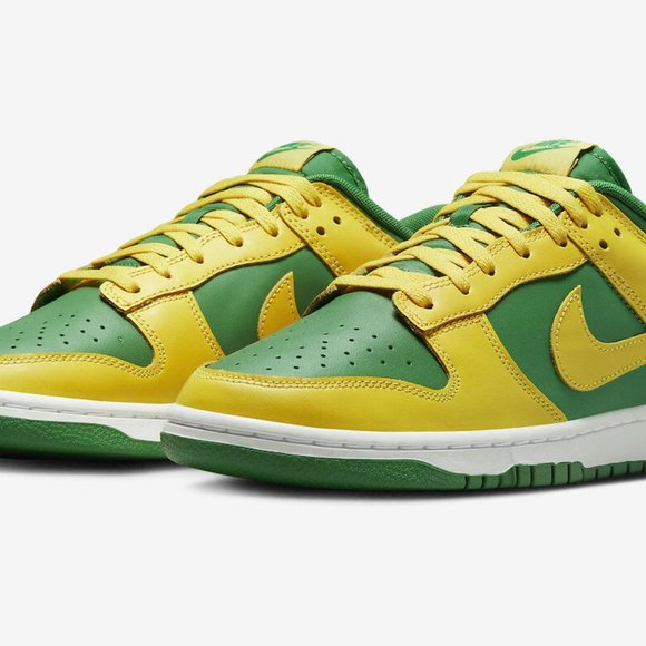 Nike Dunk Low Retro Apple Green Yellow Strike Brazil DV0833-300 Men\'s Size 9.5 main image 4